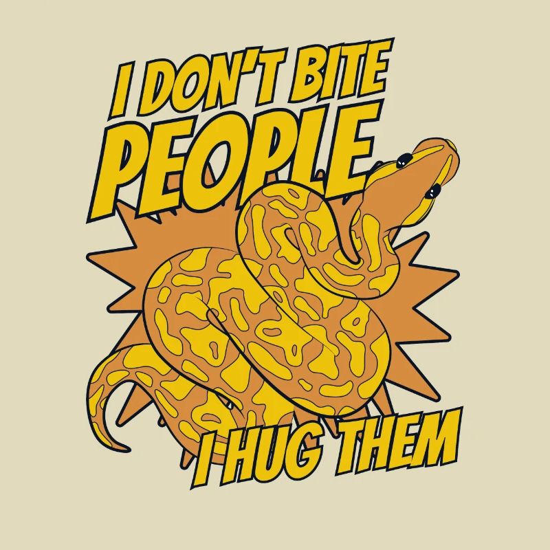I Don't Bite People I Hug Them Python Banana Ball