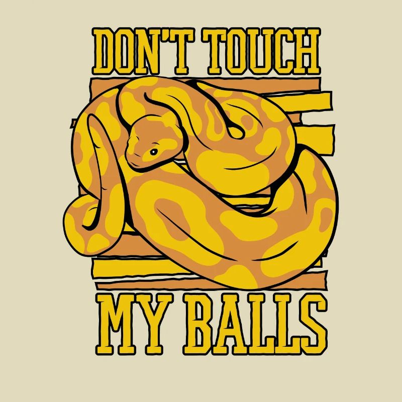 Ne touchez pas à mes balles Snake Python Boule banane