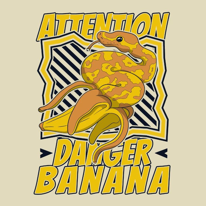 Attention Danger Banane Python Serpent Banane