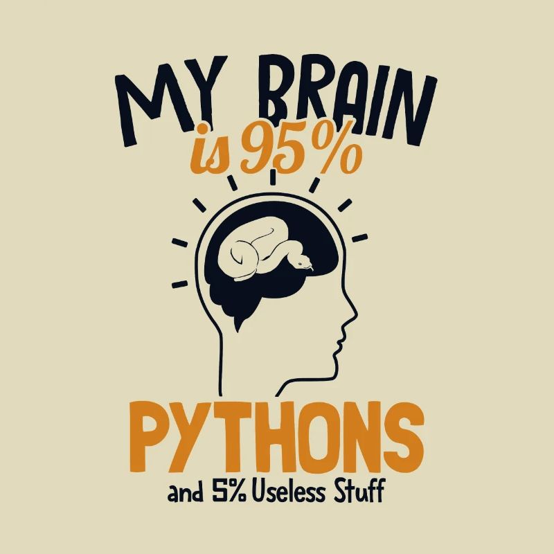 Mon cerveau est composé à 95% de pythons Python Snake Banana