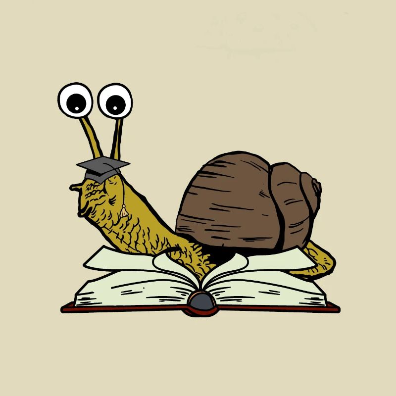 Snail Student Learn to Study Abi