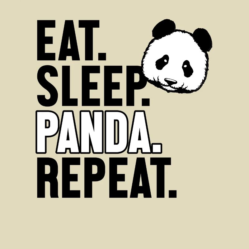 Manger Dormir Panda Répéter Panda Ours Ami Géant