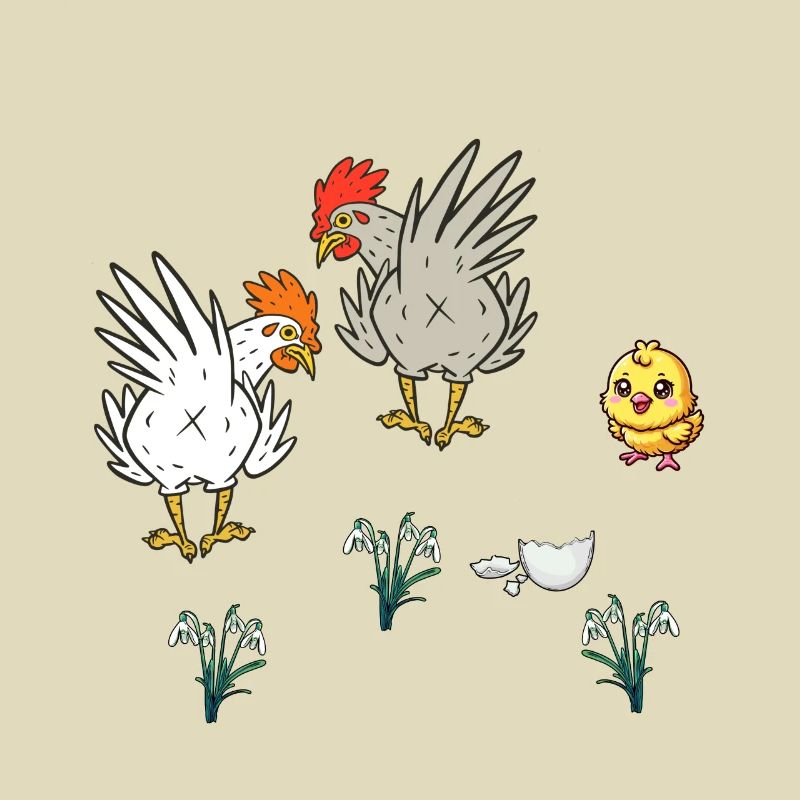 Chicken Chickens Poultry Chicks Spring Easter Child