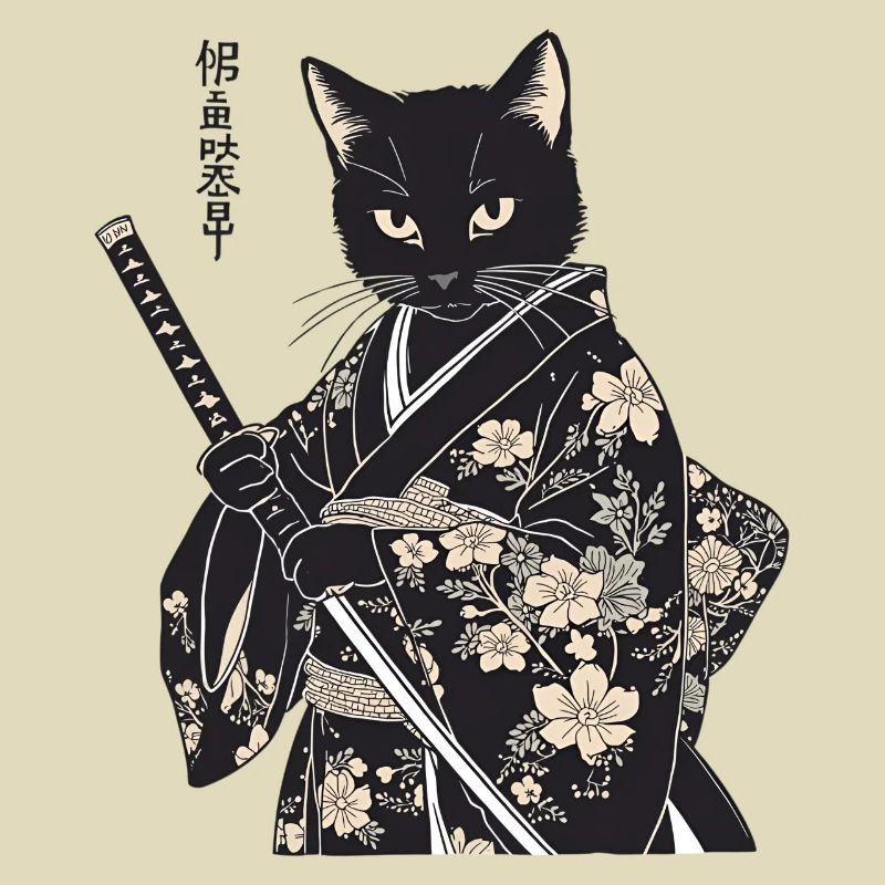 Samurai Katze – moderner japanischer Style