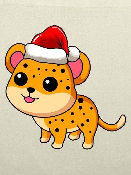 Leopard Comic Weihnachten