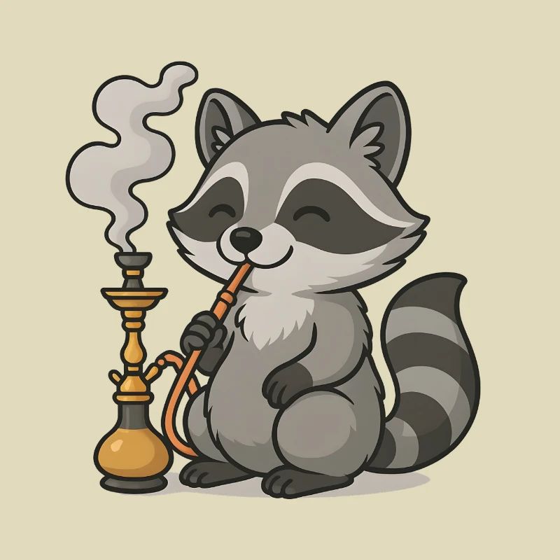 Cadeau de raton laveur de pipe à eau