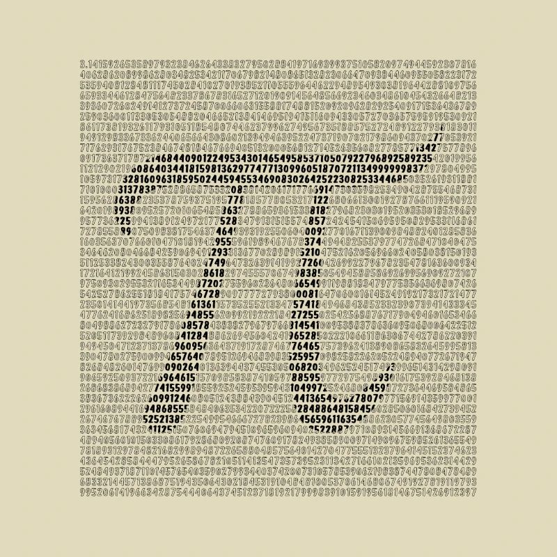 Math - PI with almost 3000 decimal places