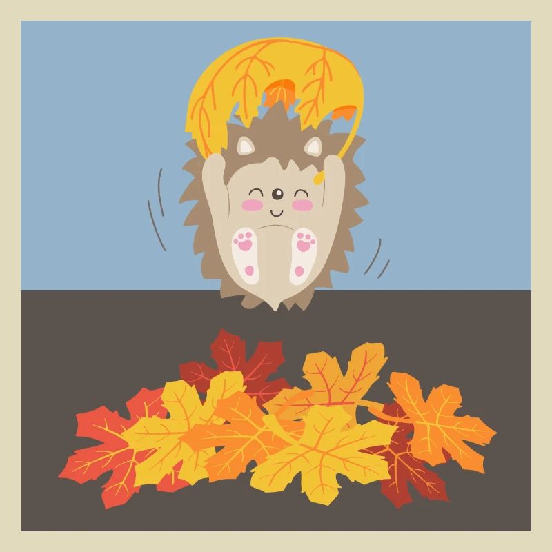 Zarter Igel mit Blatt