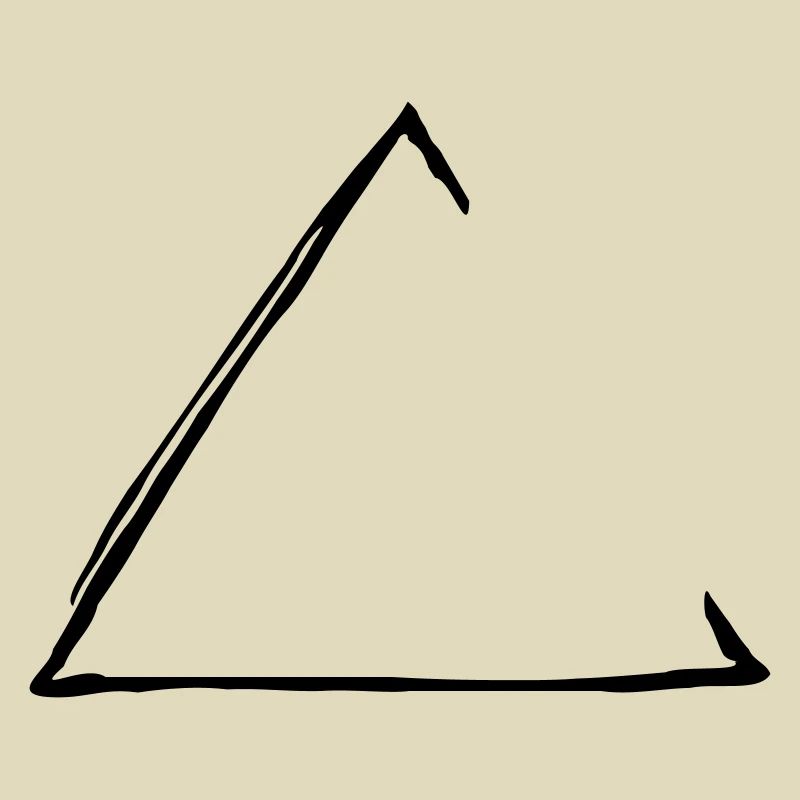 Triangle dessiné à la main (1C, B, ouvert)