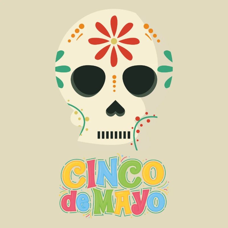 Crâne de Cinco de Mayo