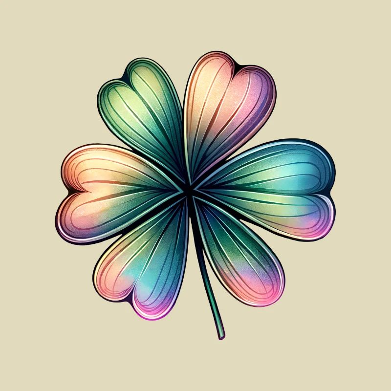 Saint Patrick's Buntes glänzendes Kleeblatt