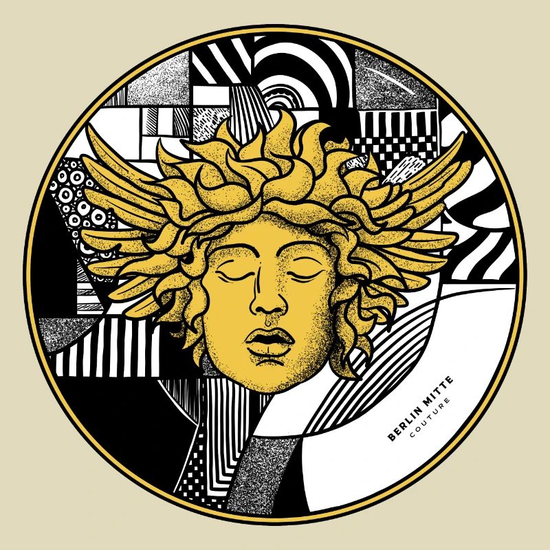 Berlin Mitte Couture. Head with graphic pattern