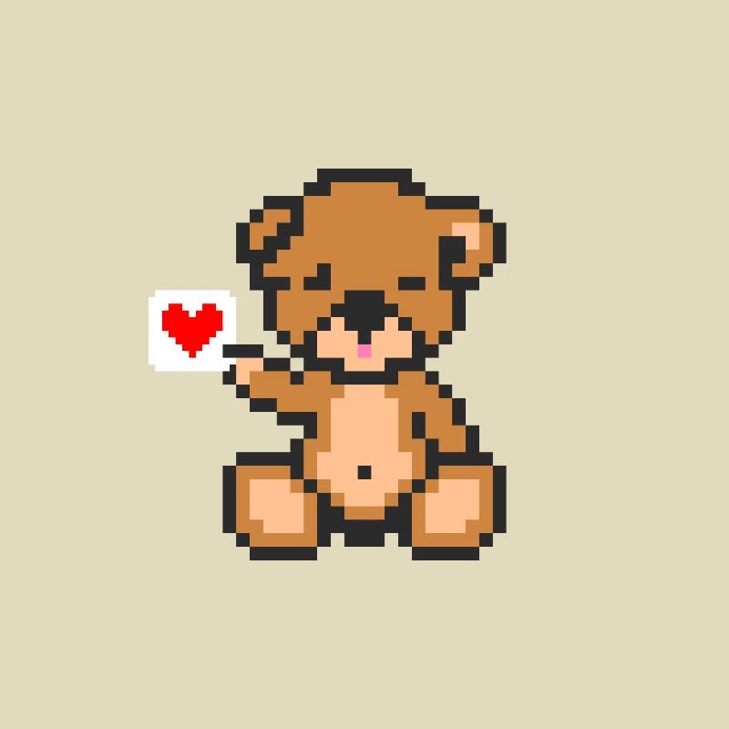 Pixel-Bär-Liebe
