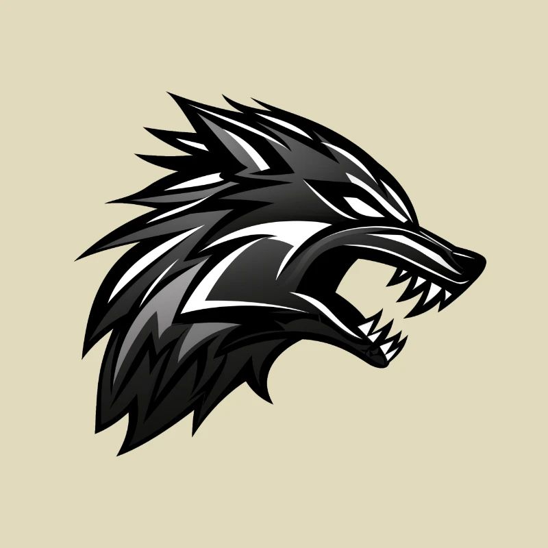 Wolf Emblem, Wild Wolf, Wolf Head
