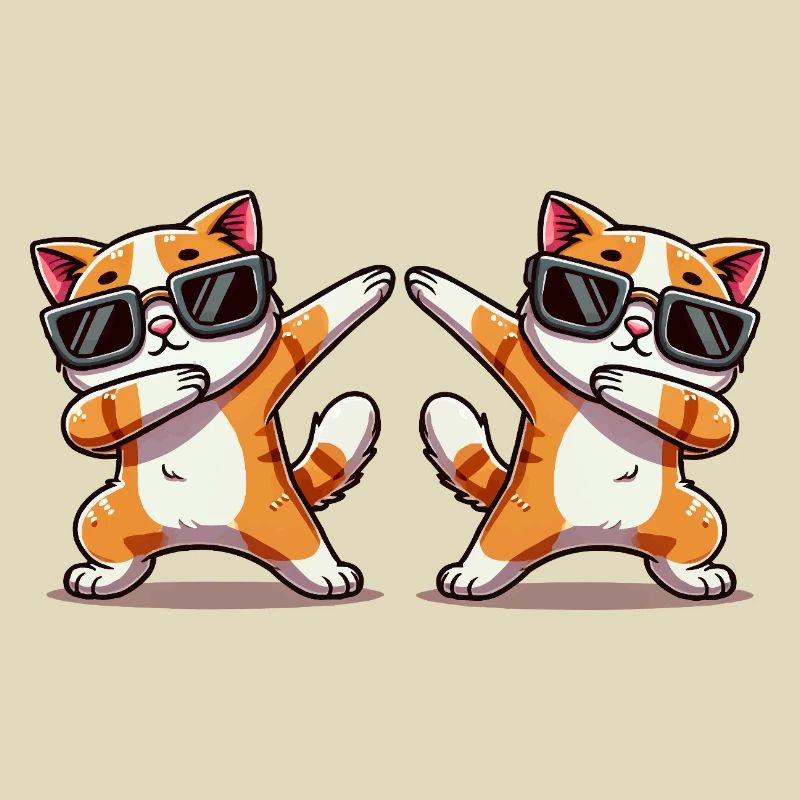 Chat Bande Dessinée Dabbing 2