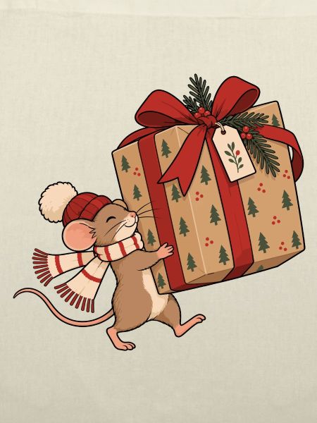 Christmas Mouse With Gift