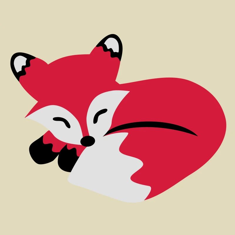 cute sleeping fox, süßer schlafender fuchs
