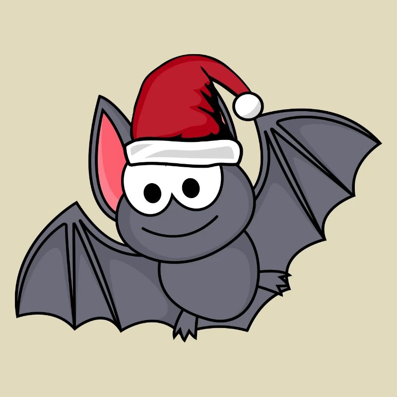 Fledermaus Comic Weihnachten