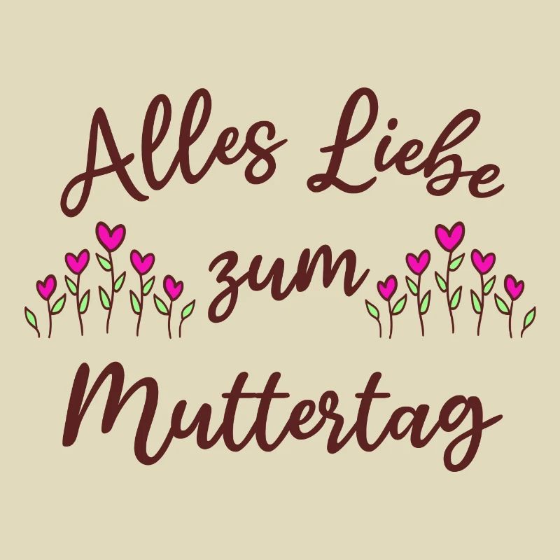 Alles Liebe zum Muttertag - Herzblumen Mama Mutter