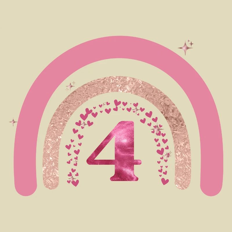 4e anniversaire rainbow rose