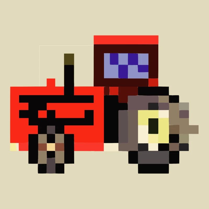 Tractor pixelated gift idea pixel tractor