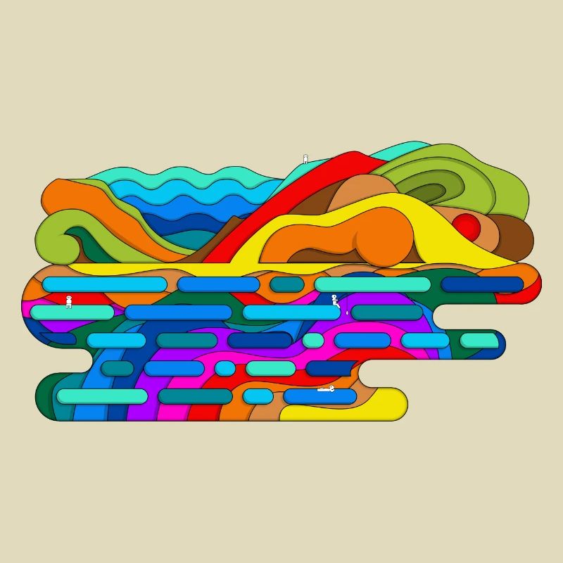 Psychedelische Berge