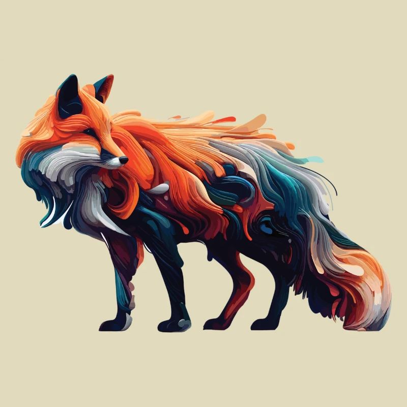 Farbenfroher abstrakter Fuchs