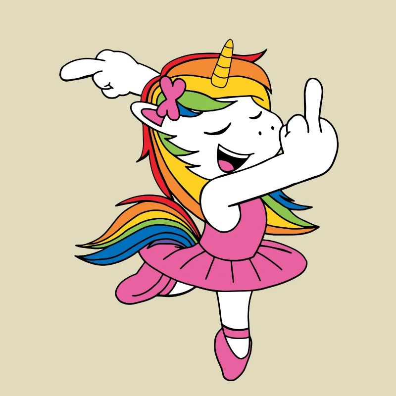 Mittelfinger Einhorn