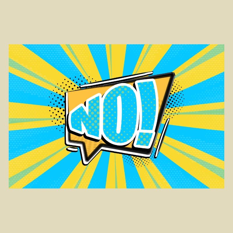 No! Comic Style Bubble Graffiti Lettering