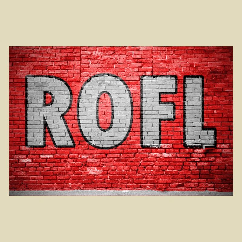 ROFL Brick Wall Graffiti