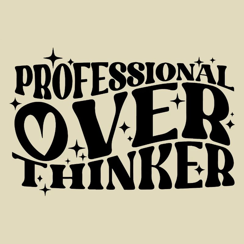 Professioneller Überdenker Witzige Typografie Humor