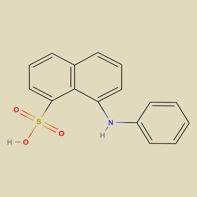 Molécule de lipase - Formule structurale colorée