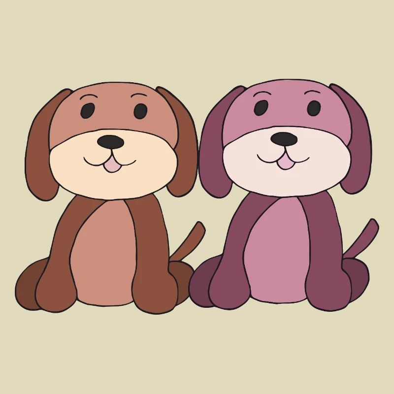 zwei hunde junge mädchen
