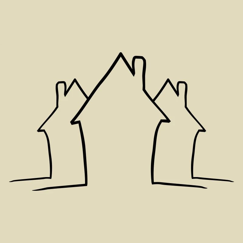 Lignes de maisons de quartier