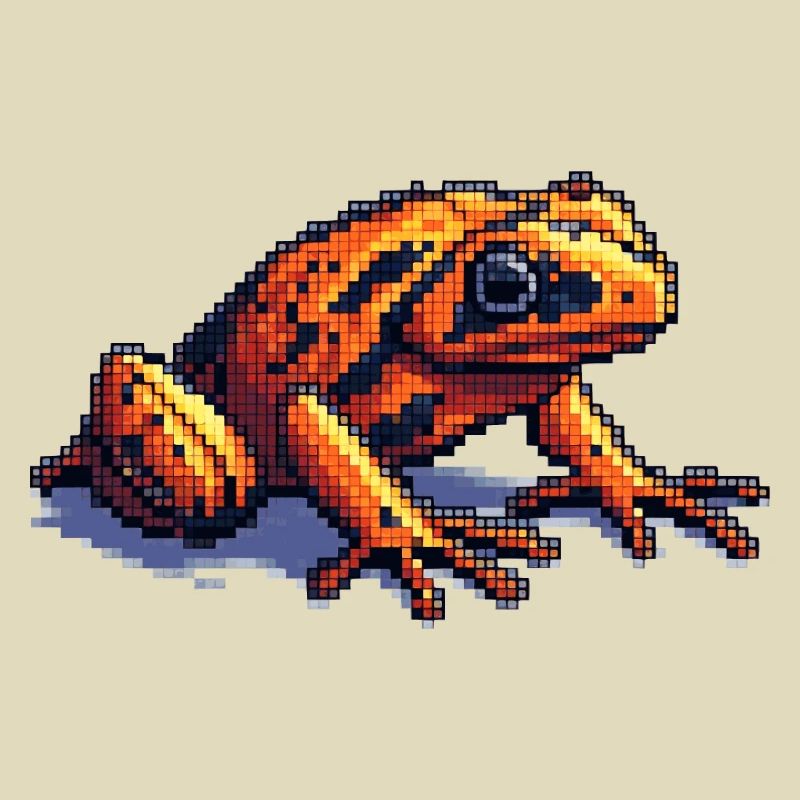 Poison dart frog dans des graphismes rétro pixel cool