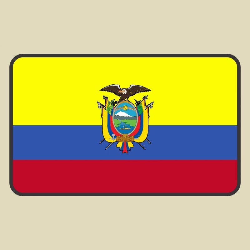 Flaggenvignette oder Logo von Ecuador