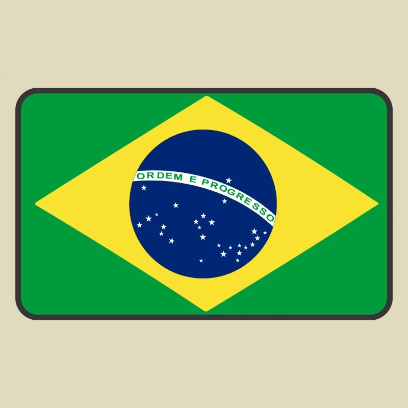 Flaggenvignette oder Logo von Brasilien