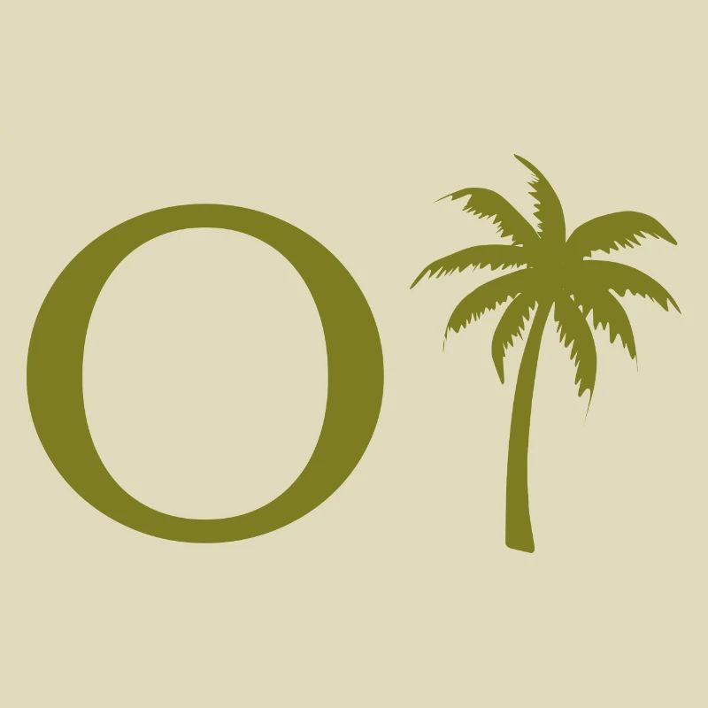 Lettre o vert Palm