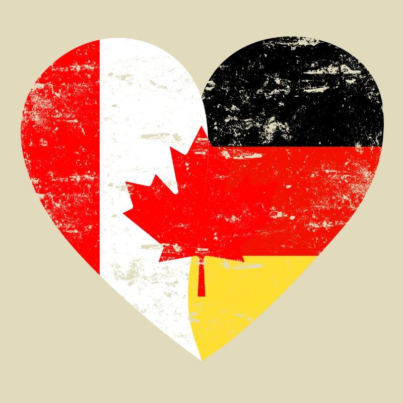 Flag Heart Canada Germany Flag