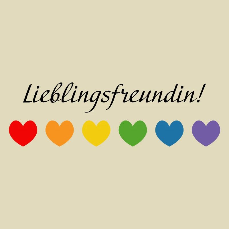 Regenbogenherzchen Lieblingsfreundin