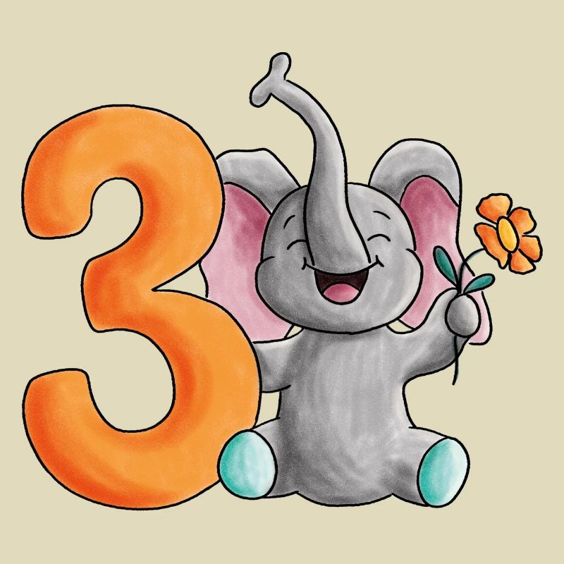 3e anniversaire éléphant