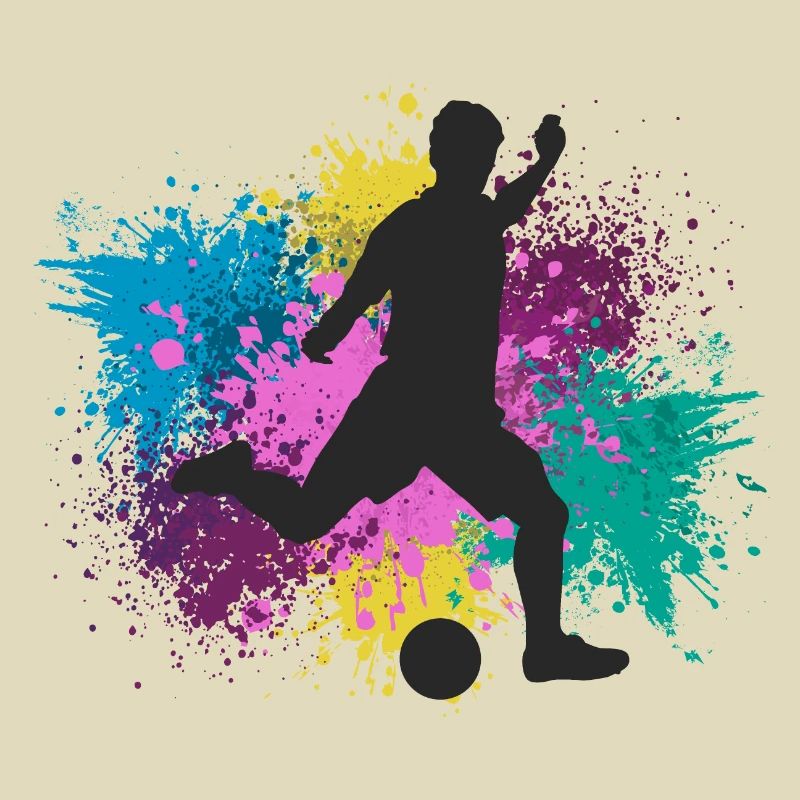 Fußball Grungy Farbspritzer