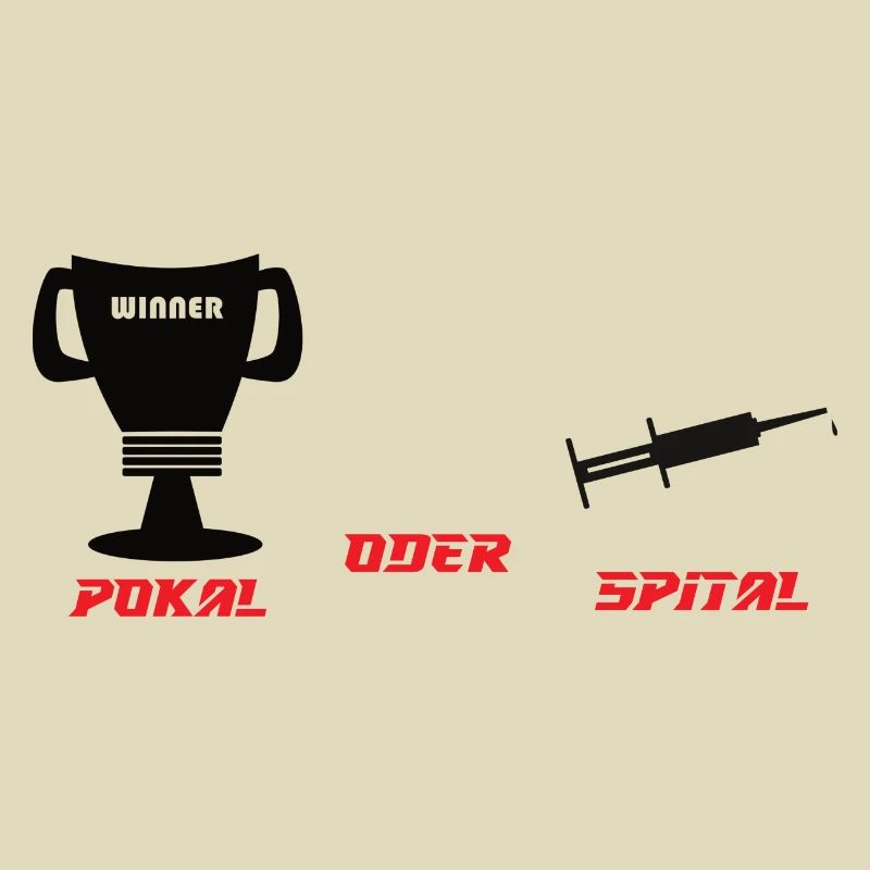 Pokal oder Spital schwarz rot