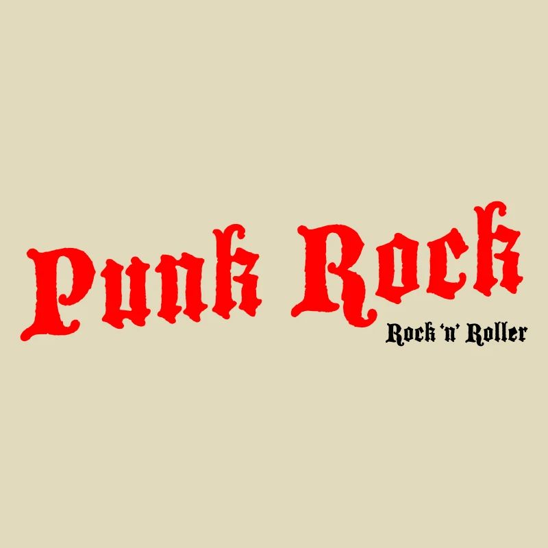 Punk Rock Rot - Schwarzes Logo