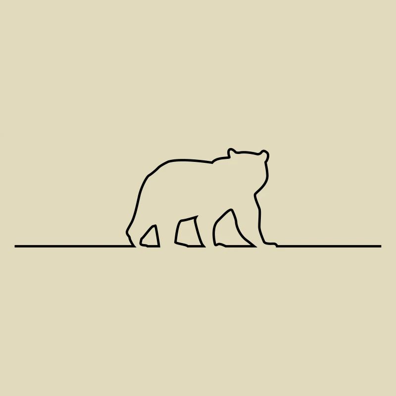 bear silhouette line