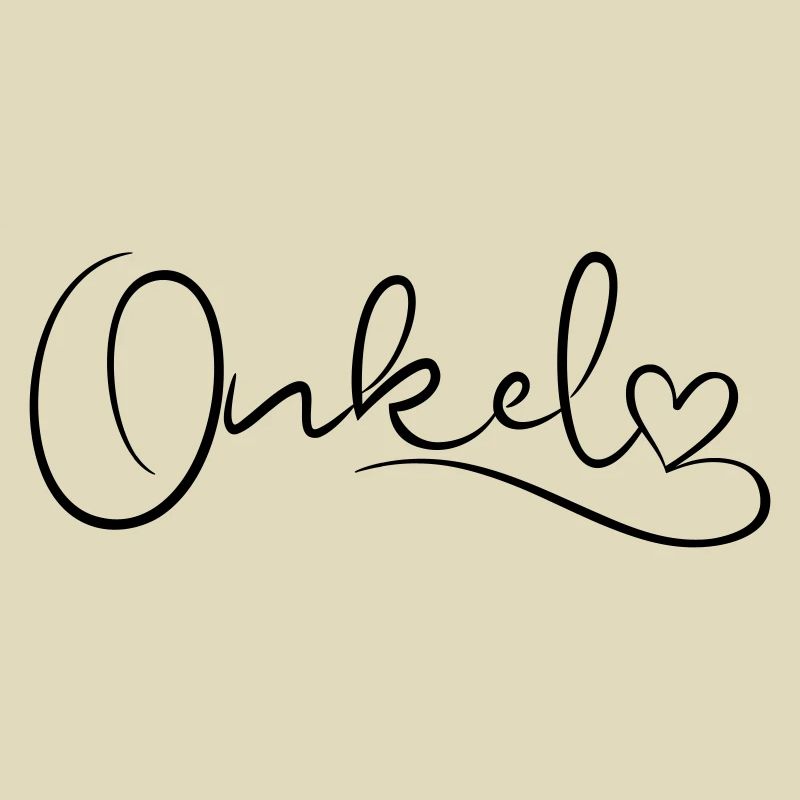 Onkel Schrift mit Herz
