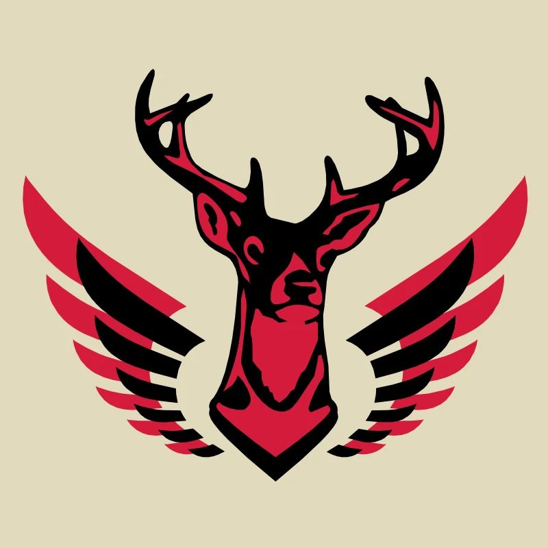 Great fine stag with wings 2c C