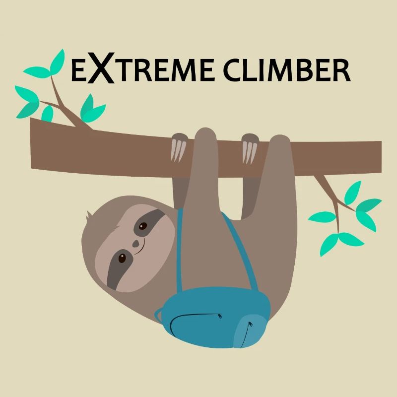 Faultier extreme climber Extrem Kletterer