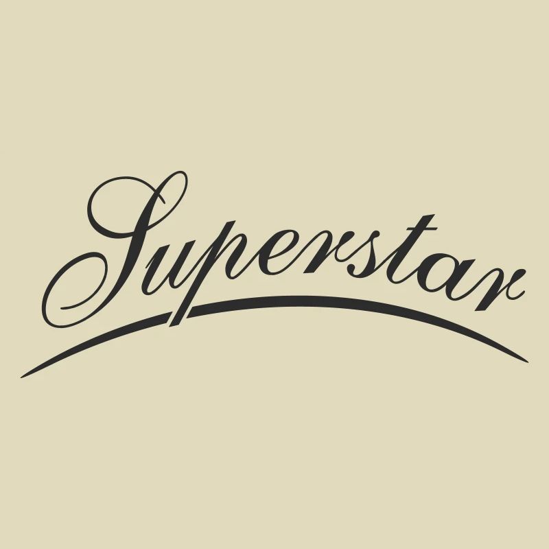 Superstar lettering in cursive script