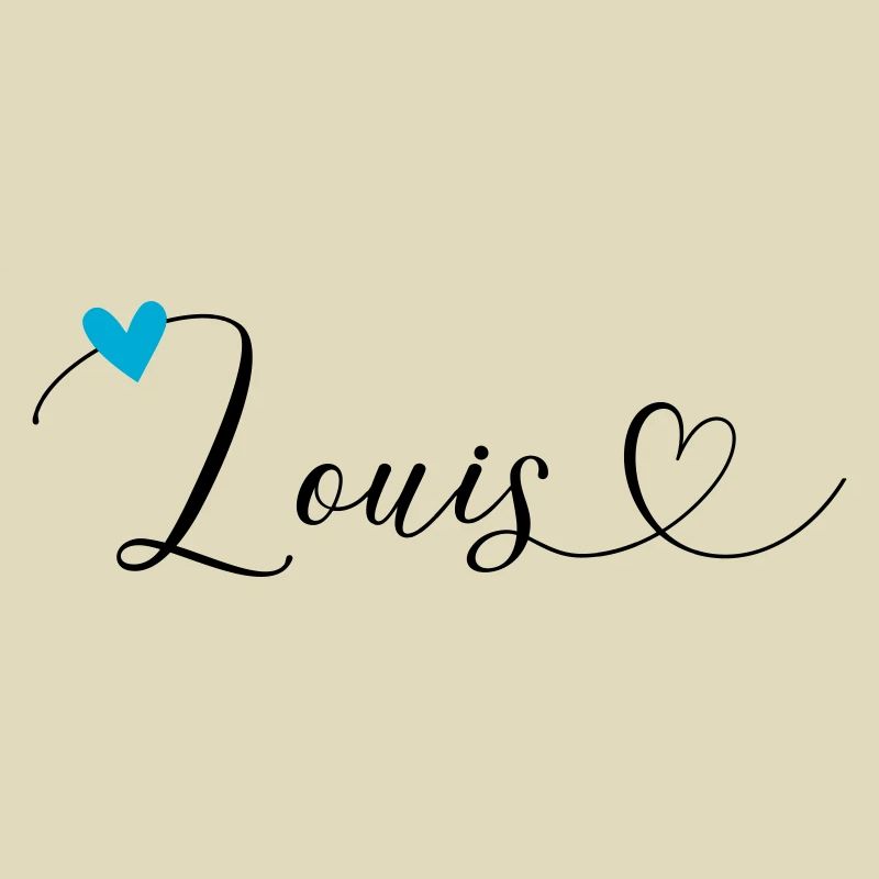 Louis Surname First name Calligraphy Heart